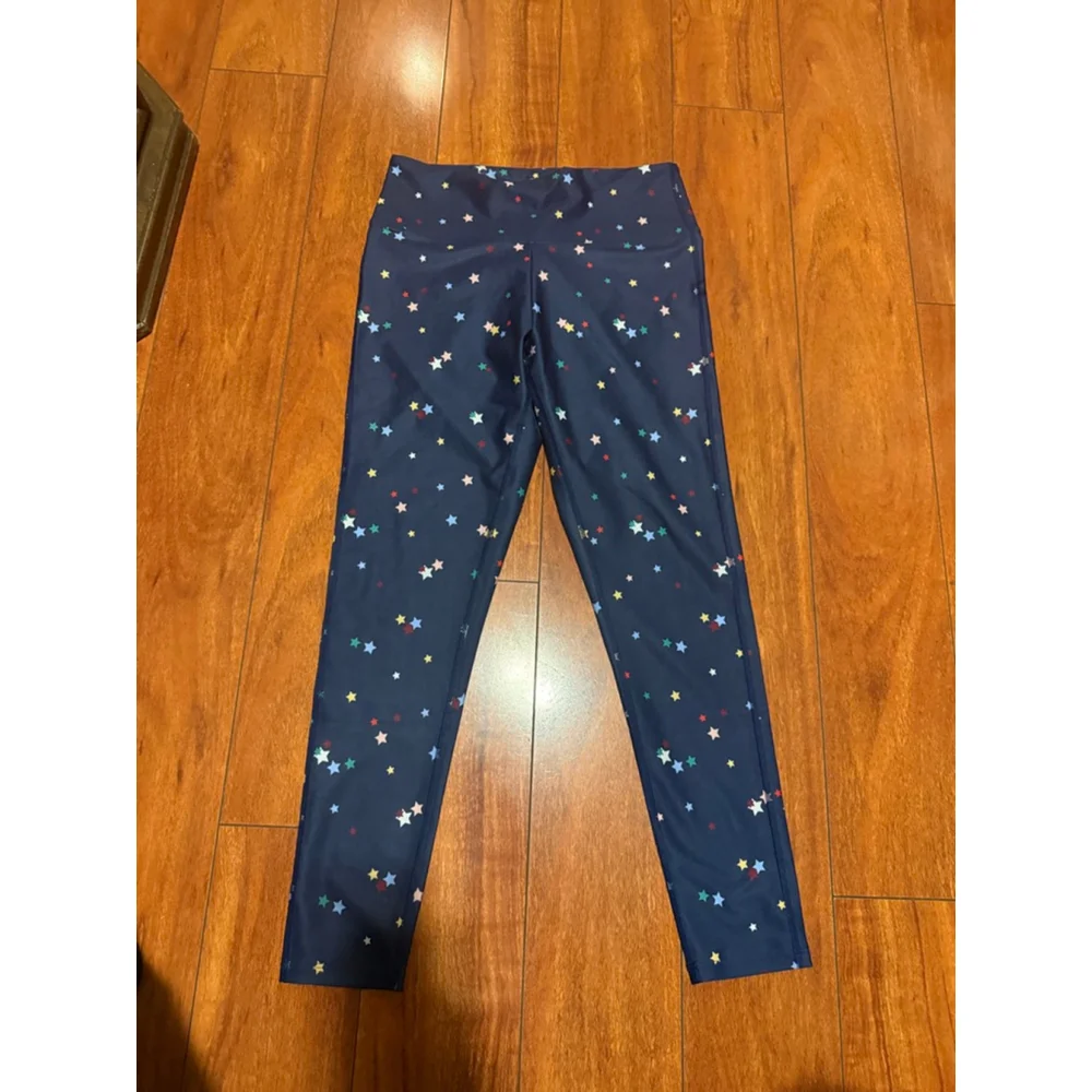 Women's Summersalt Navy Multi-color Star Print Leggings S